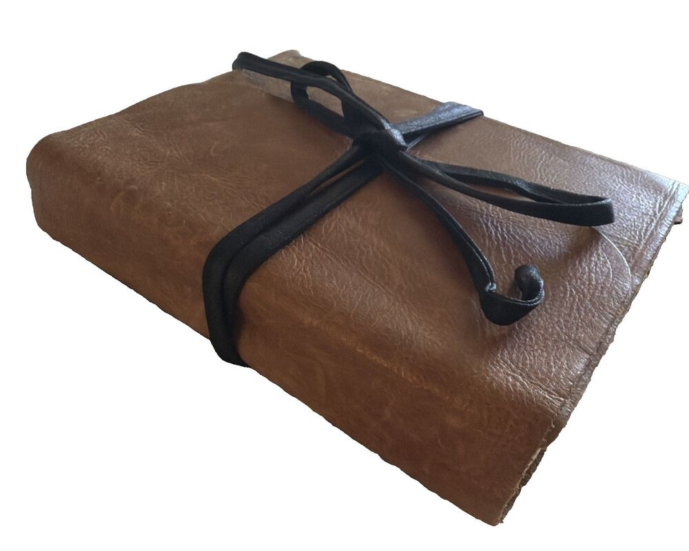 Crossway ESV Single Column Journaling Bible Genuine Leather Brown Wrap Strap